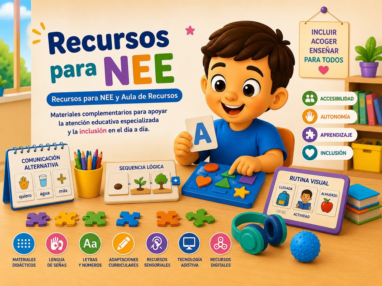 Recursos para apoyo educativo e inclusión